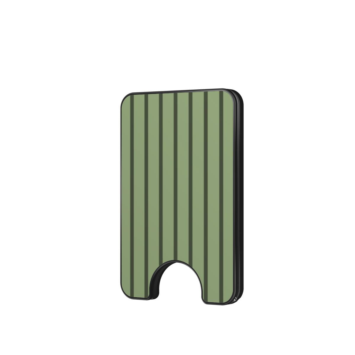 Chocomint Green Stripes Magnetic Wallet, 3D product render