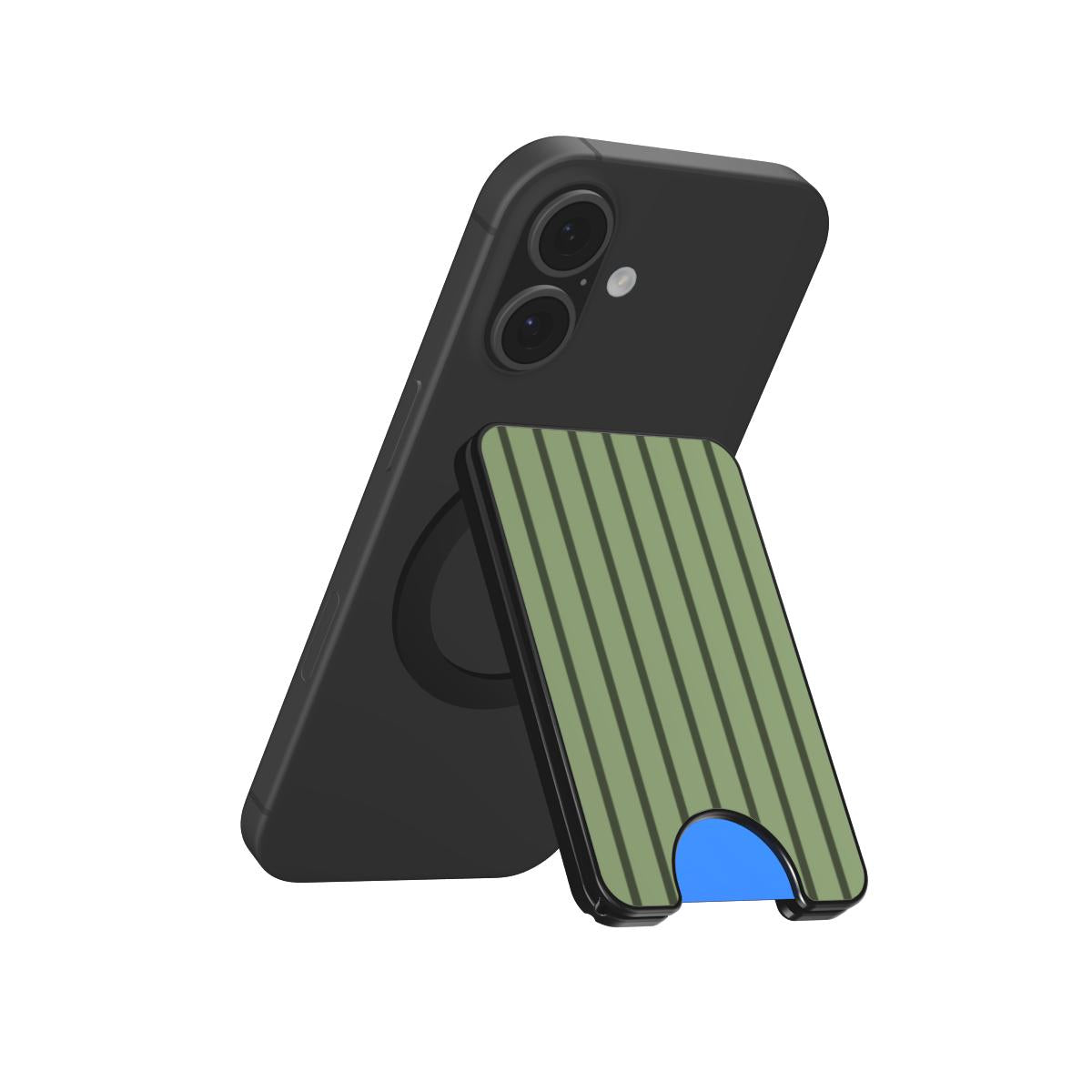 Chocomint Green Stripes Magnetic Wallet, 3D product render