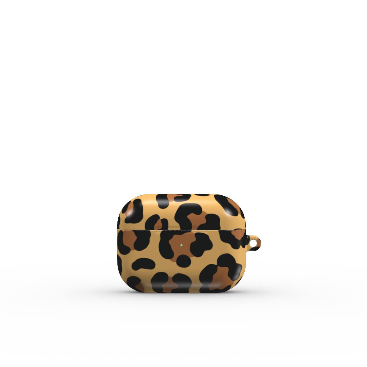 Classic Brown Leopard Apple AirPods Tough Case, 3D product render