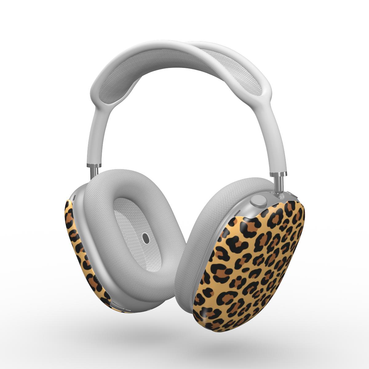 Classic Brown Leopard Apple AirPods Max Tough Case, 3D product render