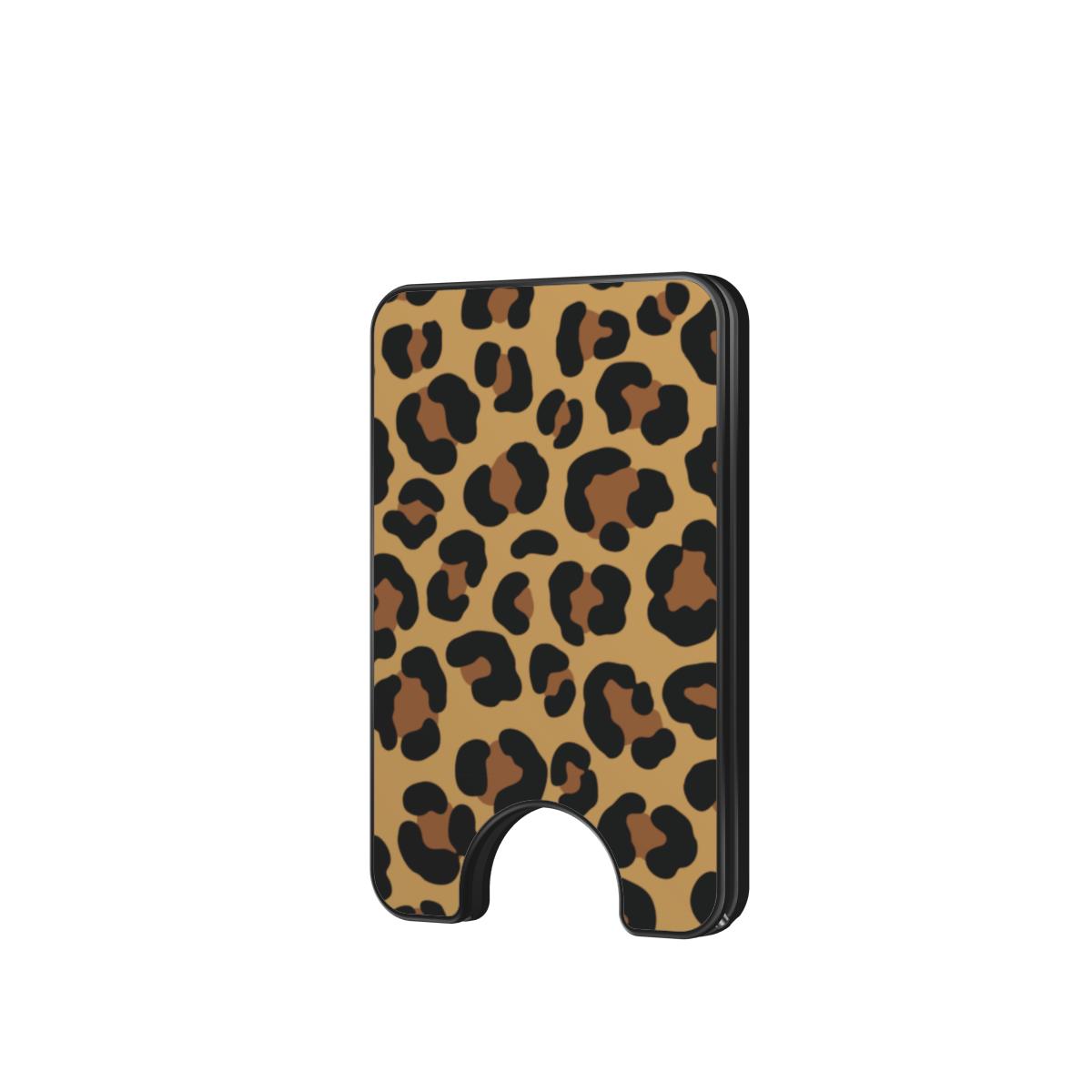 Classic Brown Leopard Magnetic Wallet, 3D product render