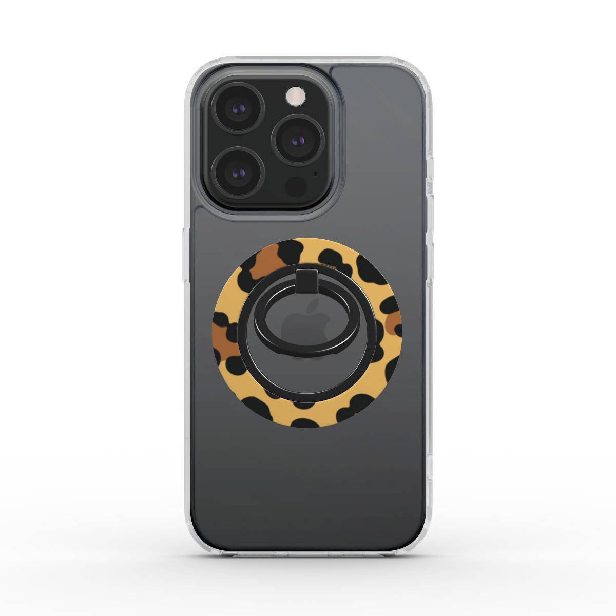 Classic Brown Leopard Ring Holder, 3D product render