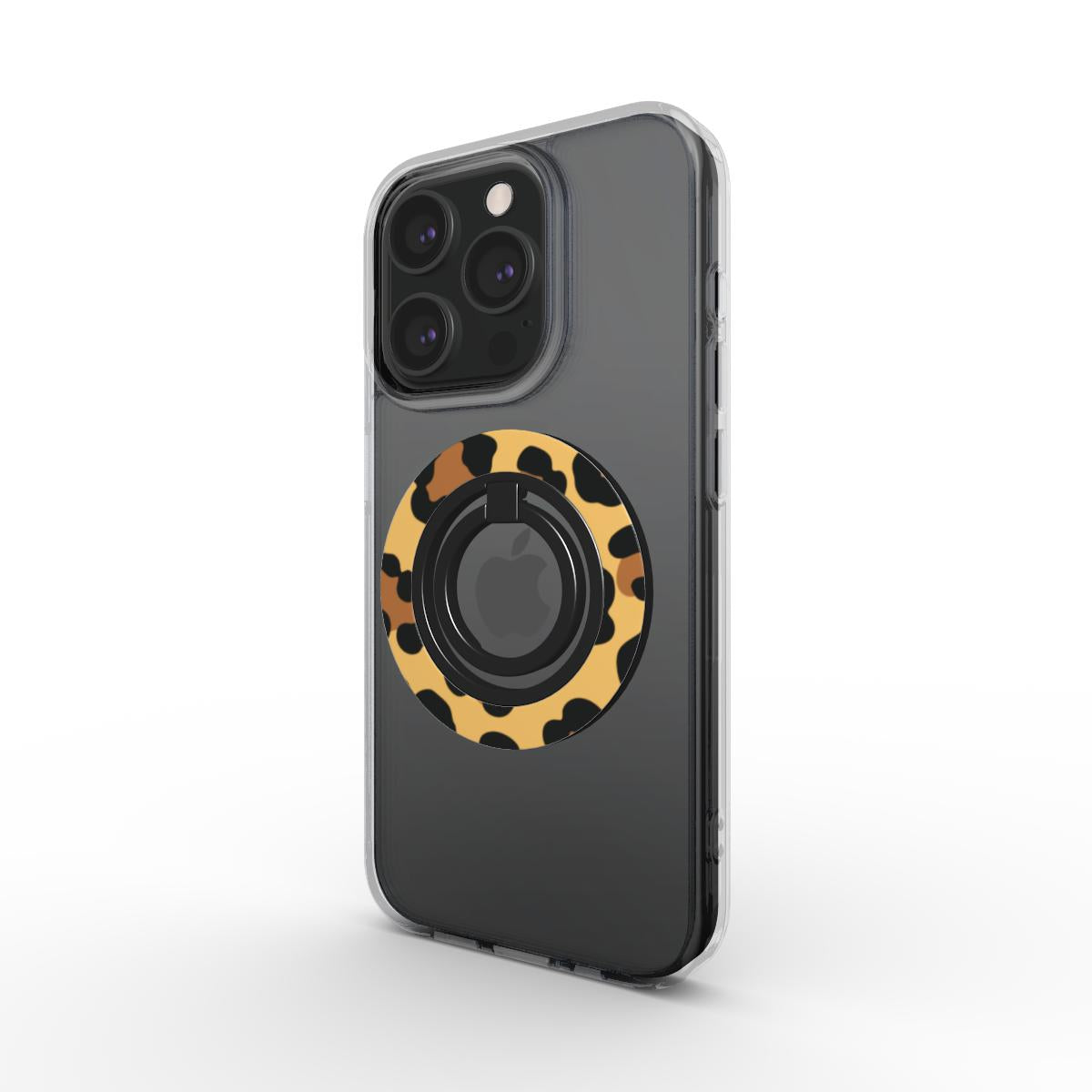 Classic Brown Leopard Ring Holder, 3D product render