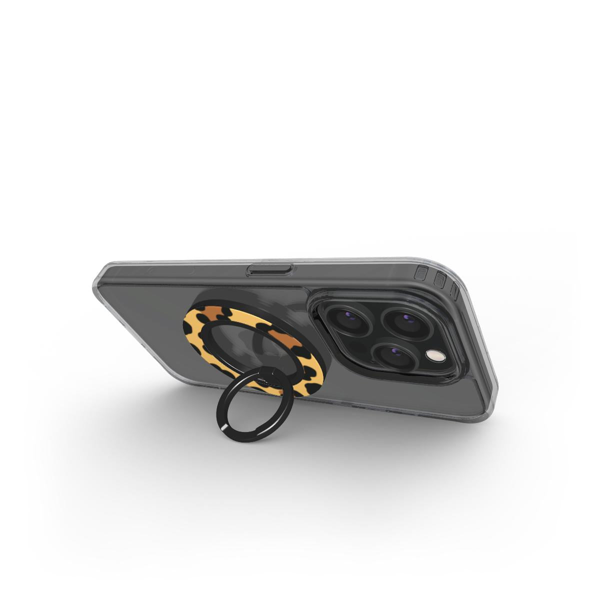 Classic Brown Leopard Ring Holder, 3D product render