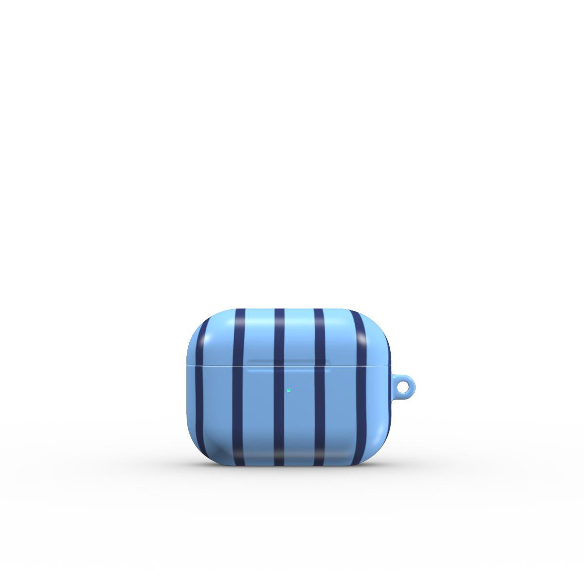 Cold Blue Stripes Apple AirPods Tough Case, 3D product render