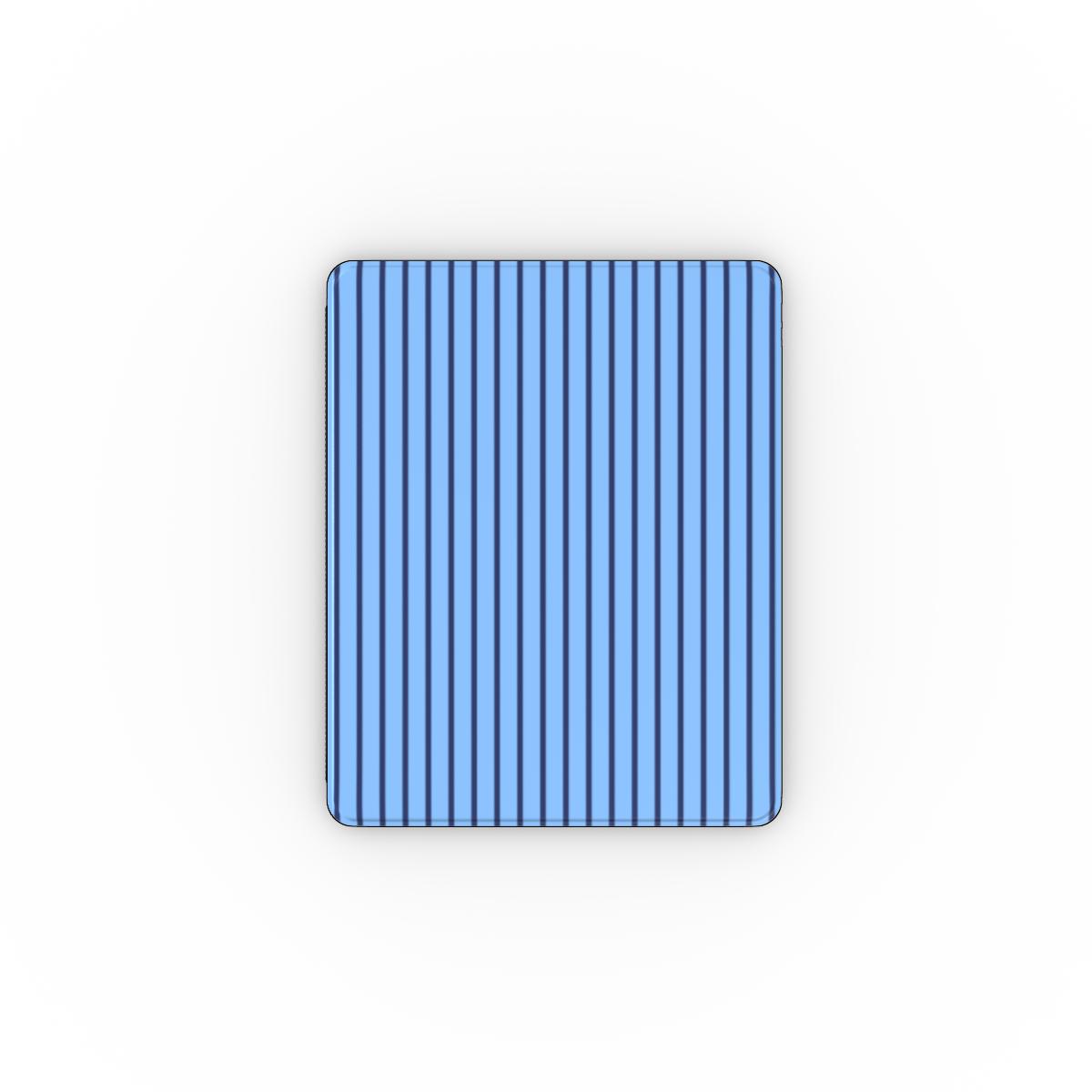 Cold Blue Stripes Apple iPad Case, 3D product render