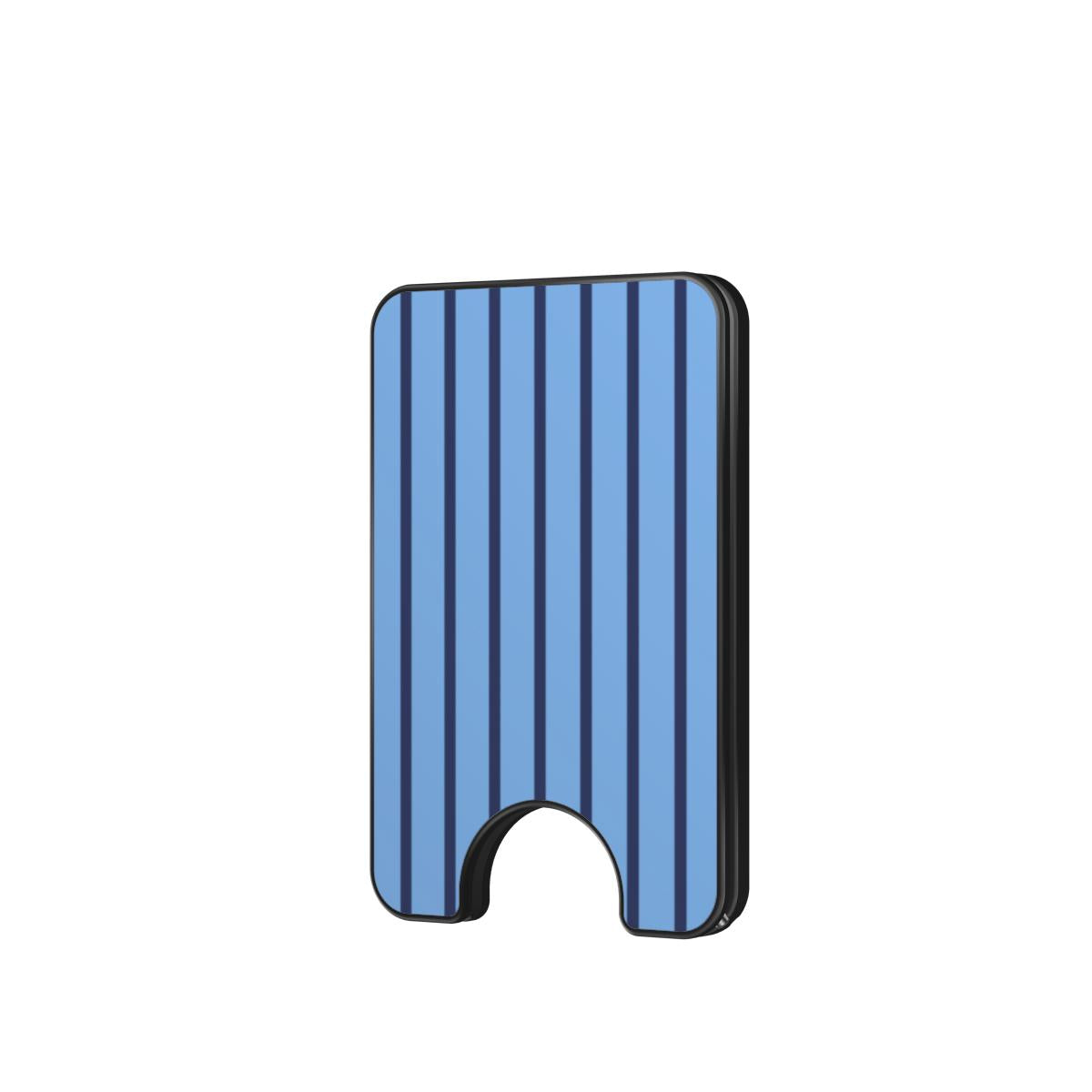 Cold Blue Stripes Magnetic Wallet, 3D product render