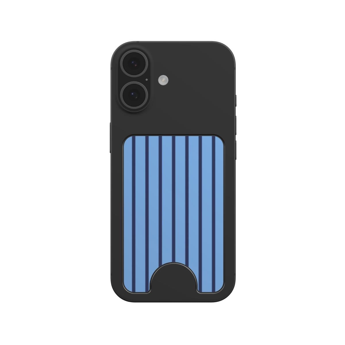 Cold Blue Stripes Magnetic Wallet, 3D product render