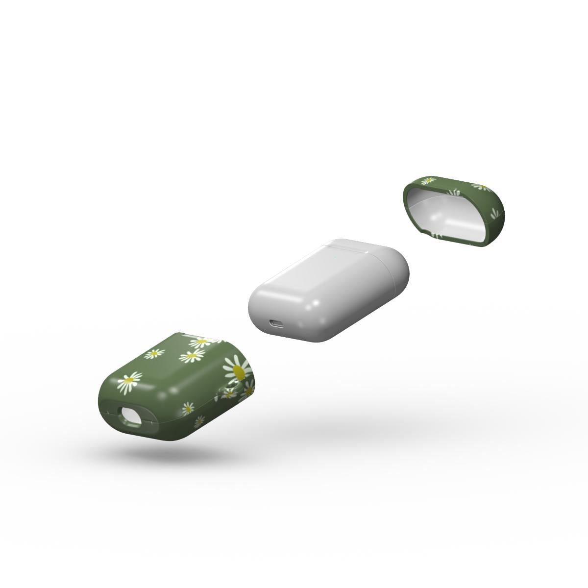 Daisy Ann Green Apple AirPods Tough Case, 3D product render