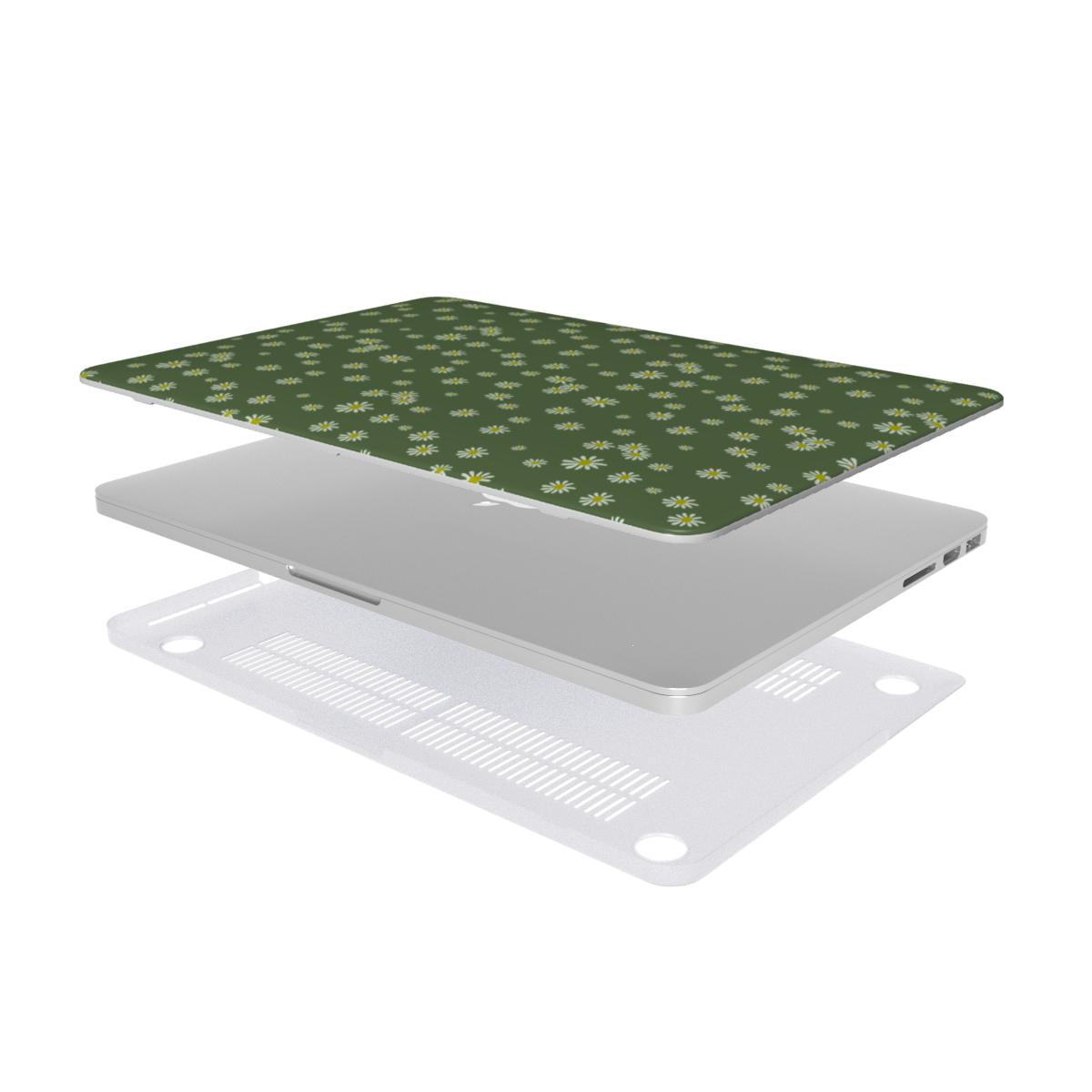 Daisy Ann Green MacBook Case, 3D product render