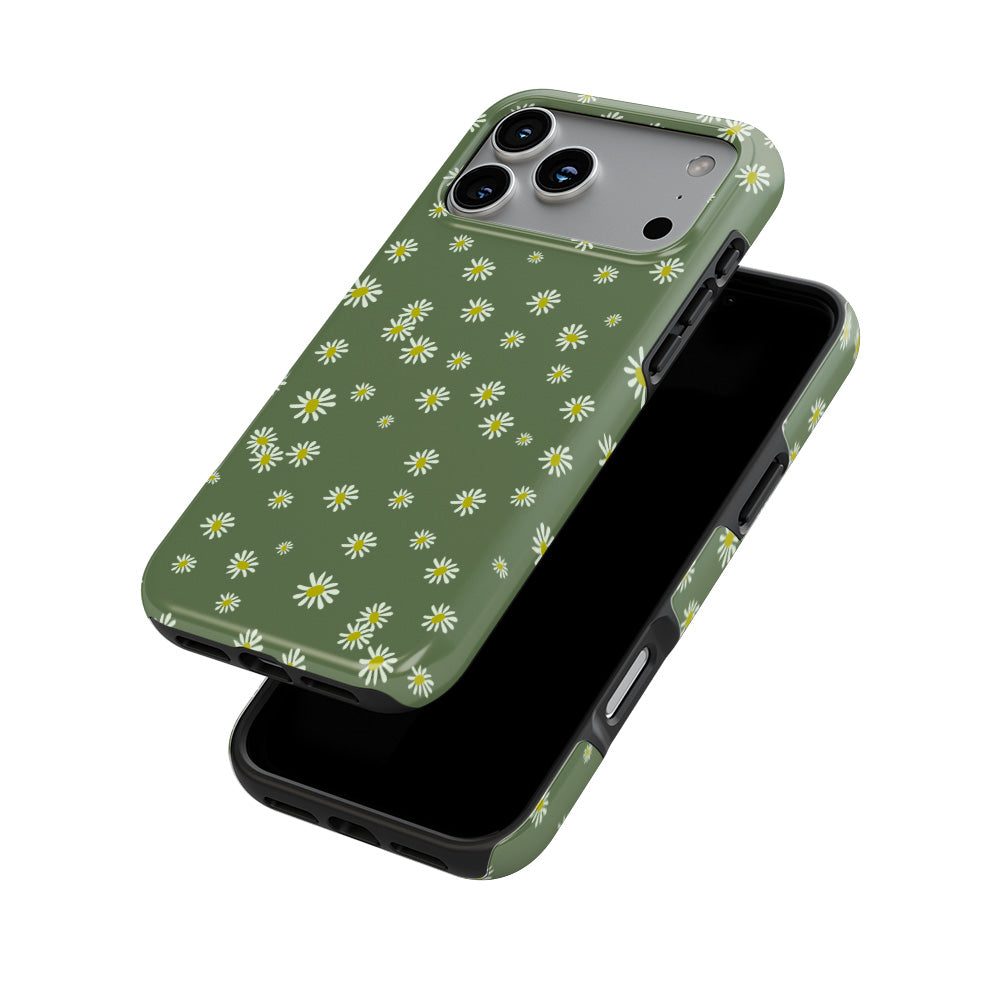 Daisy Ann Green phone case — front and back
