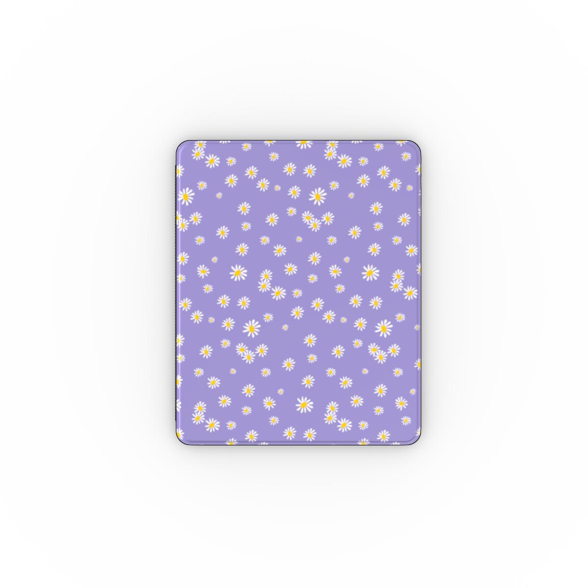 Daisy Ann Purple Floral Apple iPad Case, 3D product render