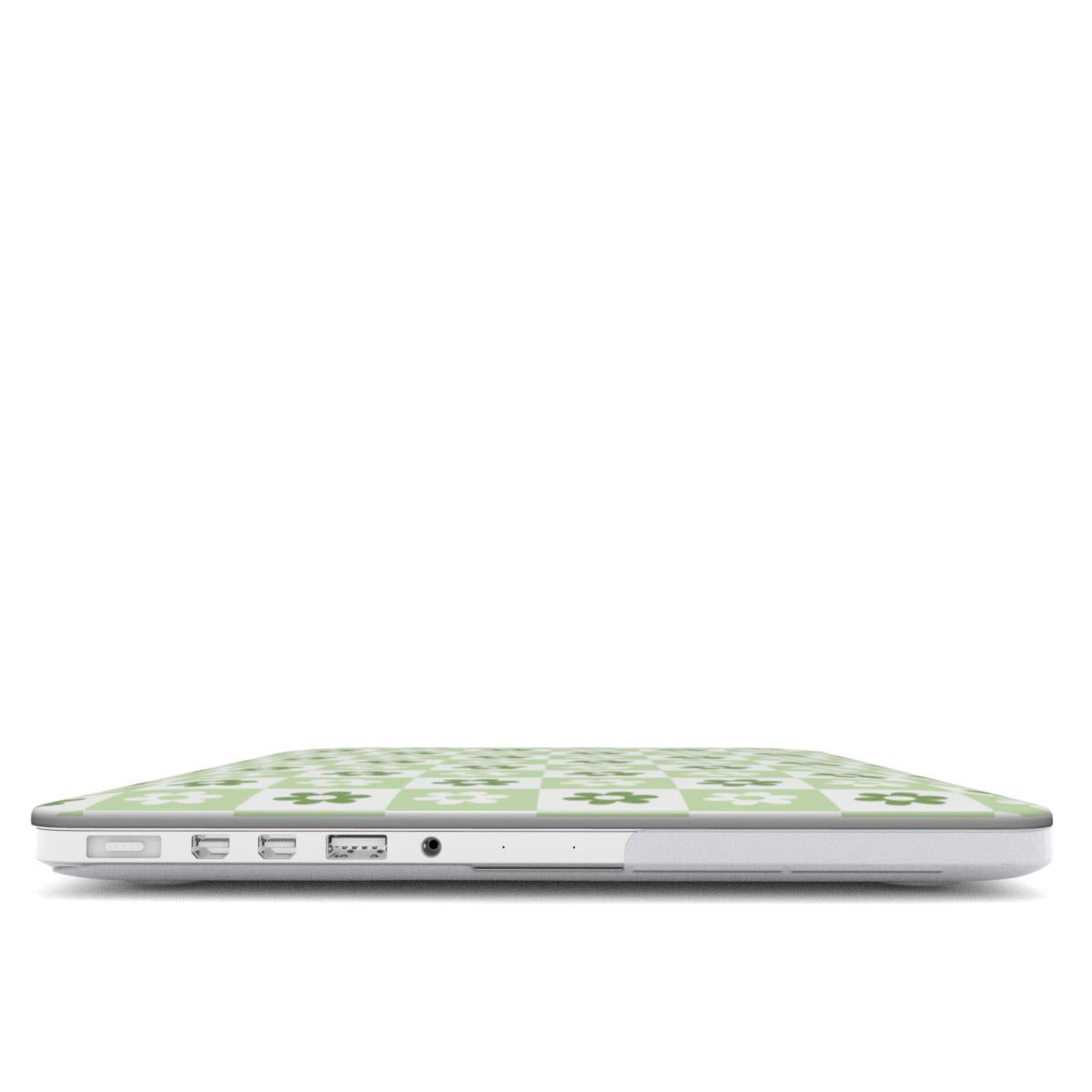 Green Brick Floral MacBook Case, 3D product render