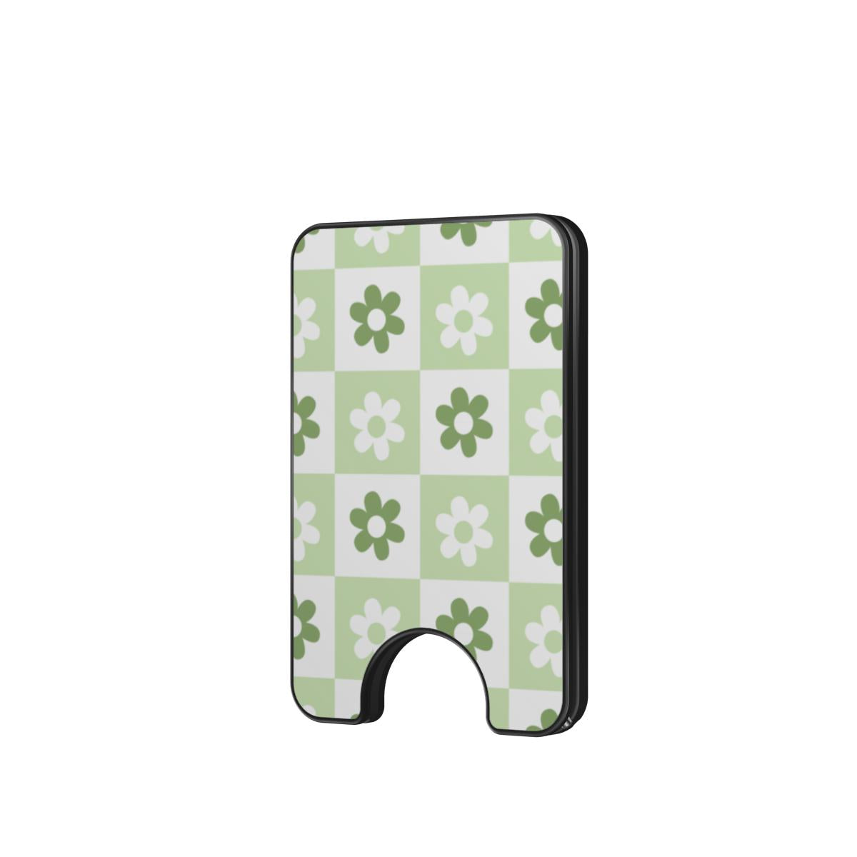 Green Brick Floral Magnetic Wallet, 3D product render