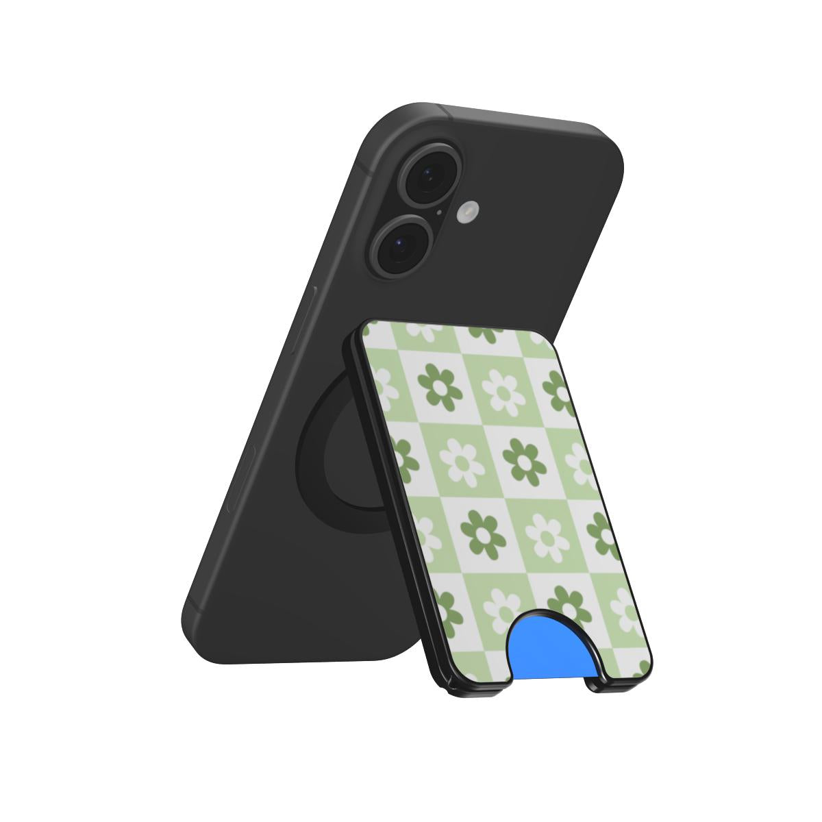 Green Brick Floral Magnetic Wallet, 3D product render