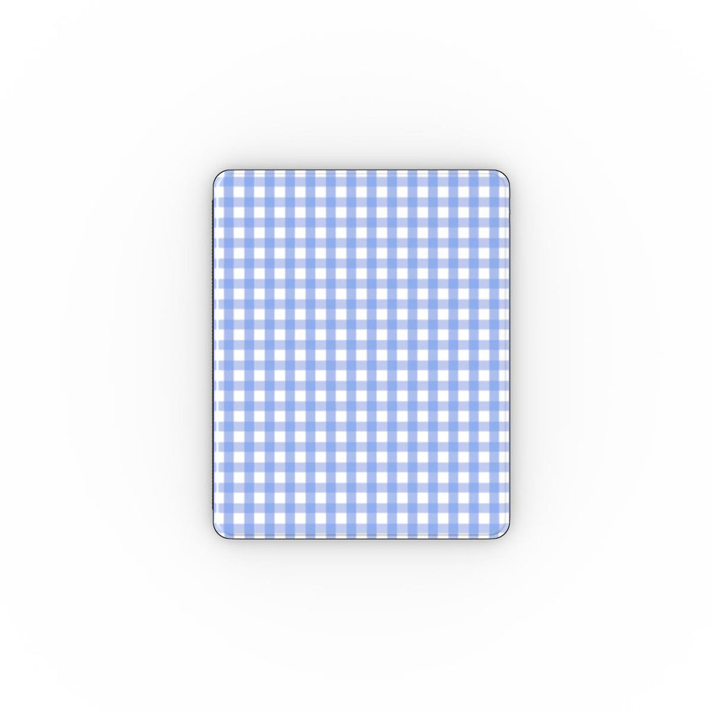 Light Blue Gingham Apple iPad Case, 3D product render