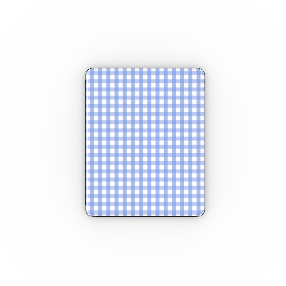 Light Blue Gingham Apple iPad Case, 3D product render