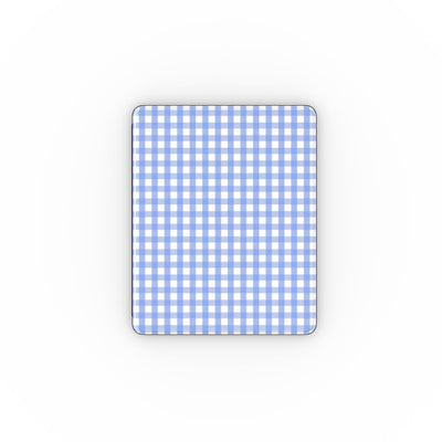 Light Blue Gingham Apple iPad Case