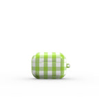 Light Green Gingham Apple AirPods Tough Case, 3D product render