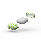 Light Green Gingham Apple AirPods Tough Case, 3D product render