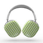 Light Green Gingham Apple AirPods Max Tough Case, 3D product render