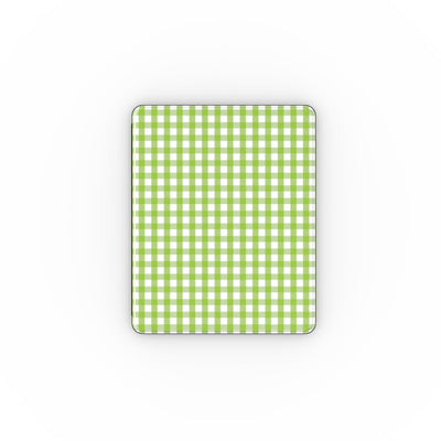 Light Green Gingham Apple iPad Case
