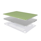 Light Green Gingham MacBook Case, 3D product render