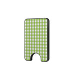 Light Green Gingham Magnetic Wallet, 3D product render