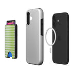 Light Green Gingham Magnetic Wallet, 3D product render