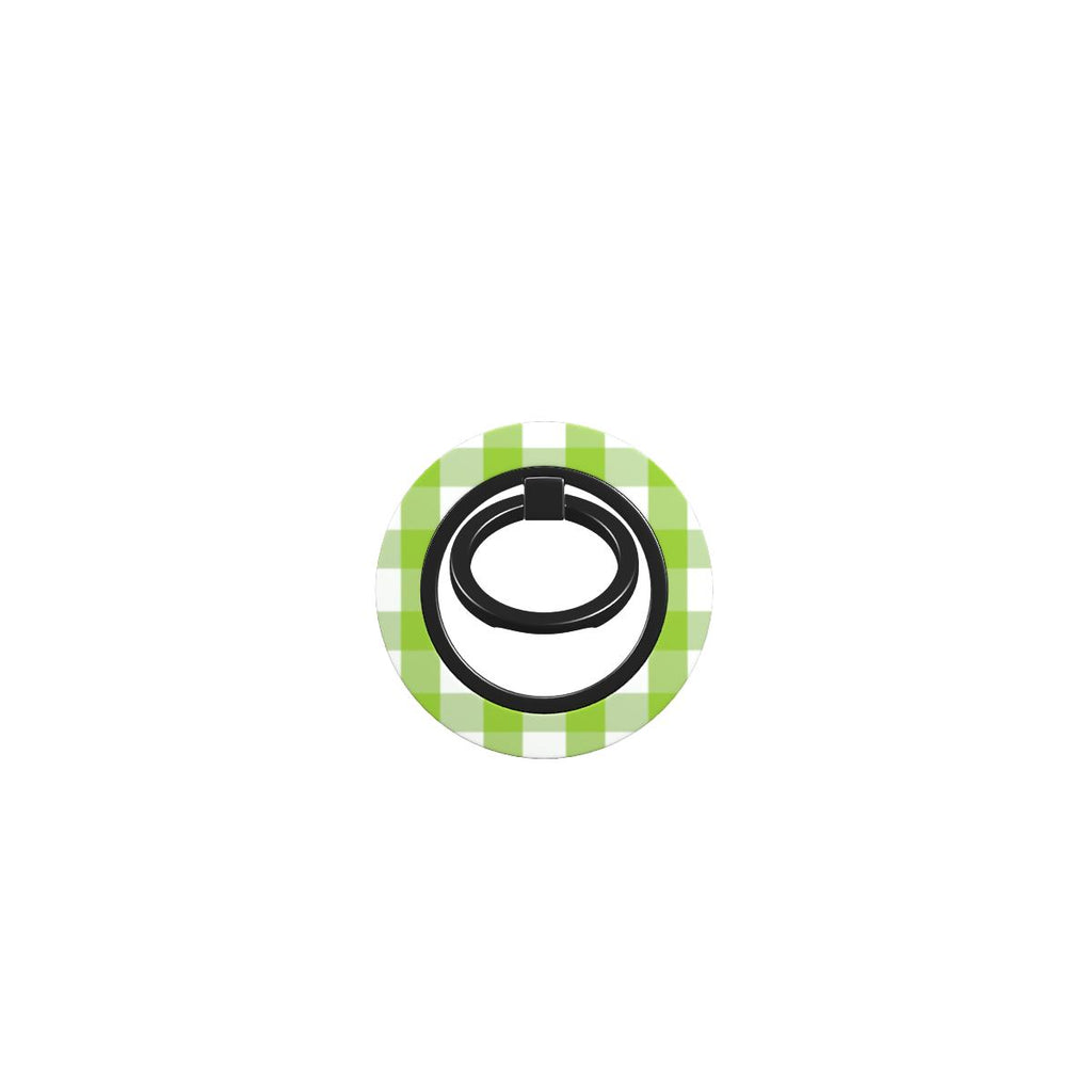 Light Green Gingham Ring Holder, 3D product render