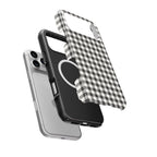 Charcoal Gingham MagSafe Tough Phone Case