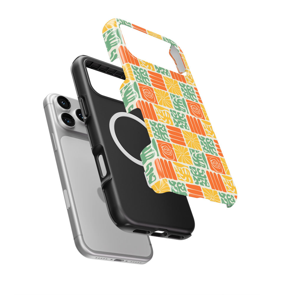 Tropical Abstract Tile MagSafe Tough Phone Case