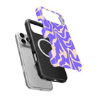 Purple Abstract Wave MagSafe Tough Phone Case