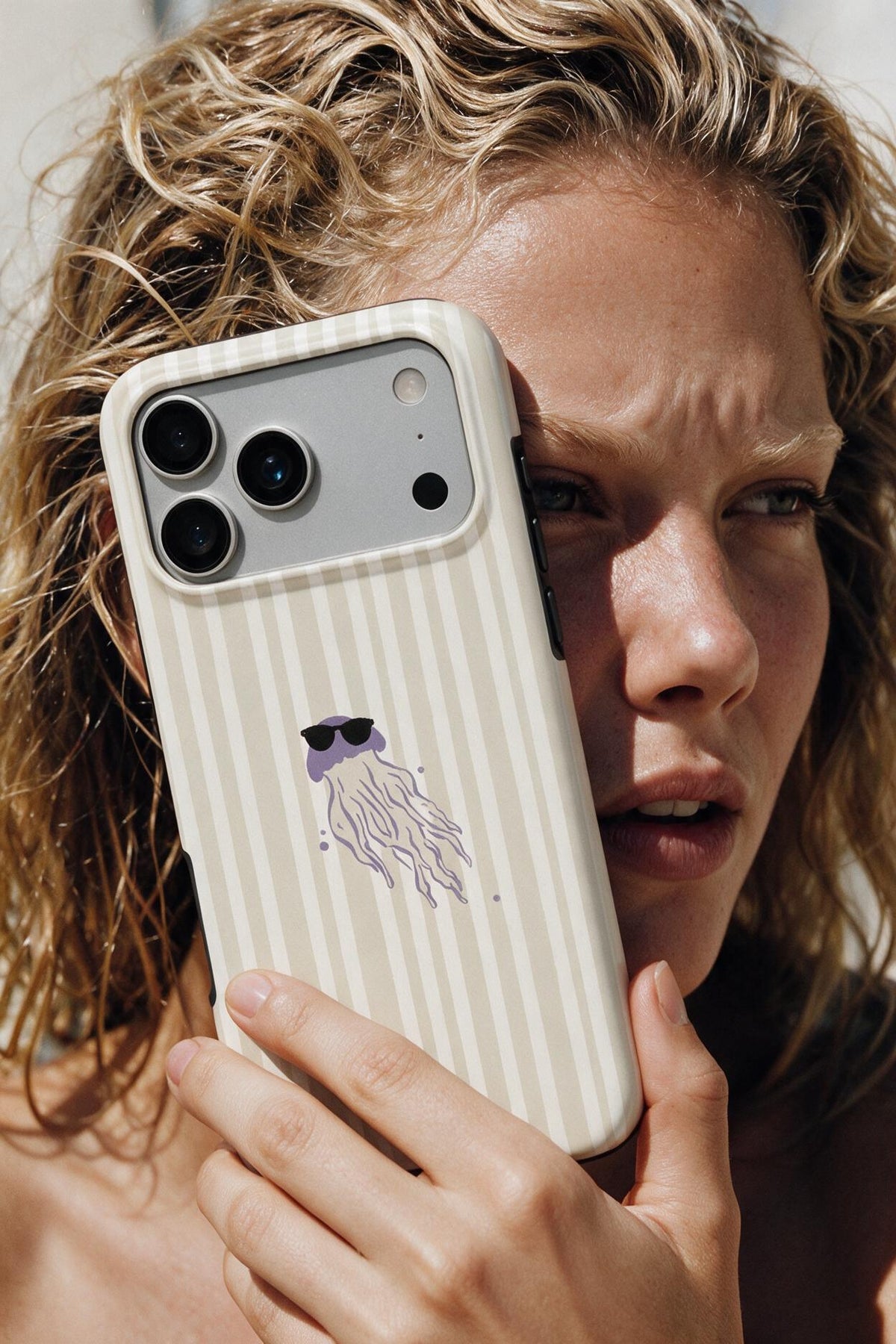 Lilac jellyfish coastal Tough Phone Case