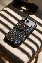 Charcoal Ditsy Floral Tough Phone Case