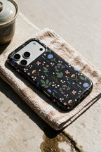 Charcoal Ditsy Floral Tough Phone Case