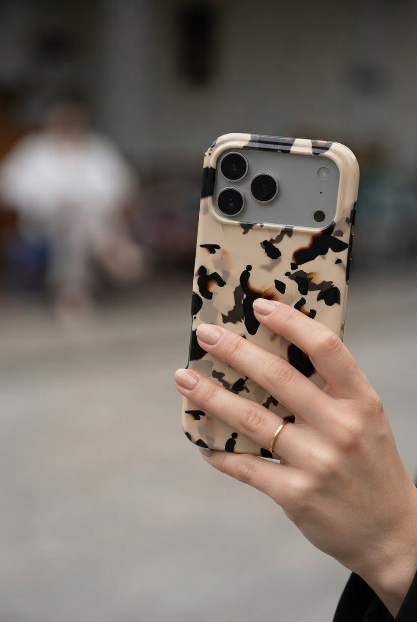 Ivory Tortoise Pattern Tough Phone Case