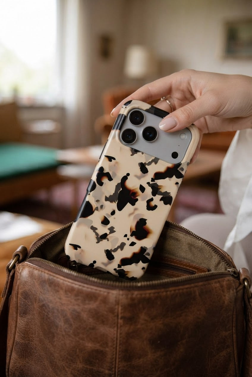 Ivory Tortoise Pattern Tough Phone Case
