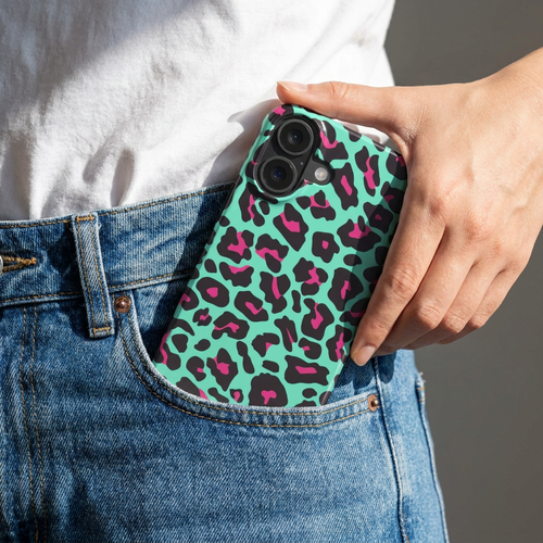 Cyan Leopard Phone Case