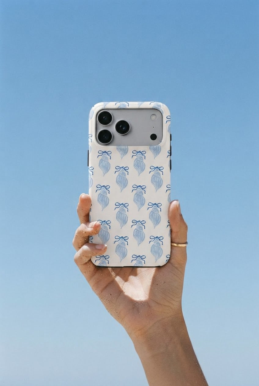 Snail Coastal Pattern Tough Phone Case