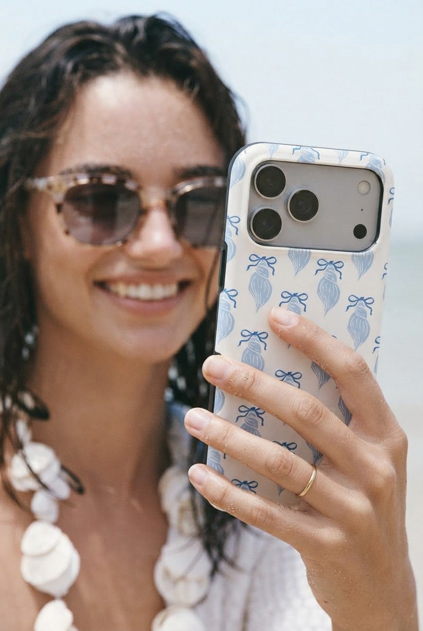 Snail Coastal Pattern Tough Phone Case