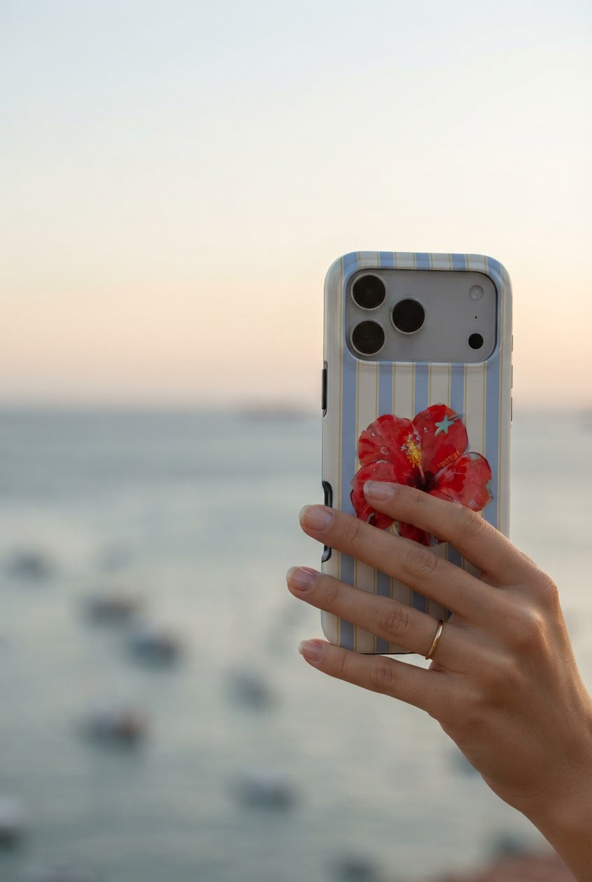 Sky Hibiscus Coastal Tough Phone Case