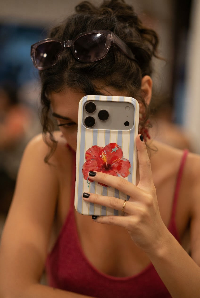 Sky Hibiscus Coastal Tough Phone Case