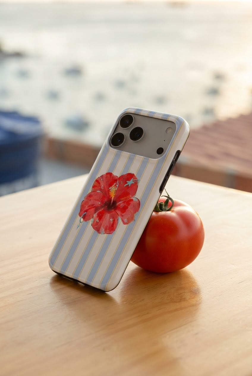 Sky Hibiscus Coastal Tough Phone Case
