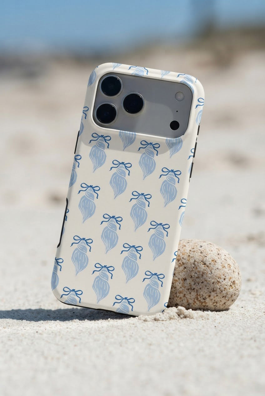 Snail Coastal Pattern Tough Phone Case