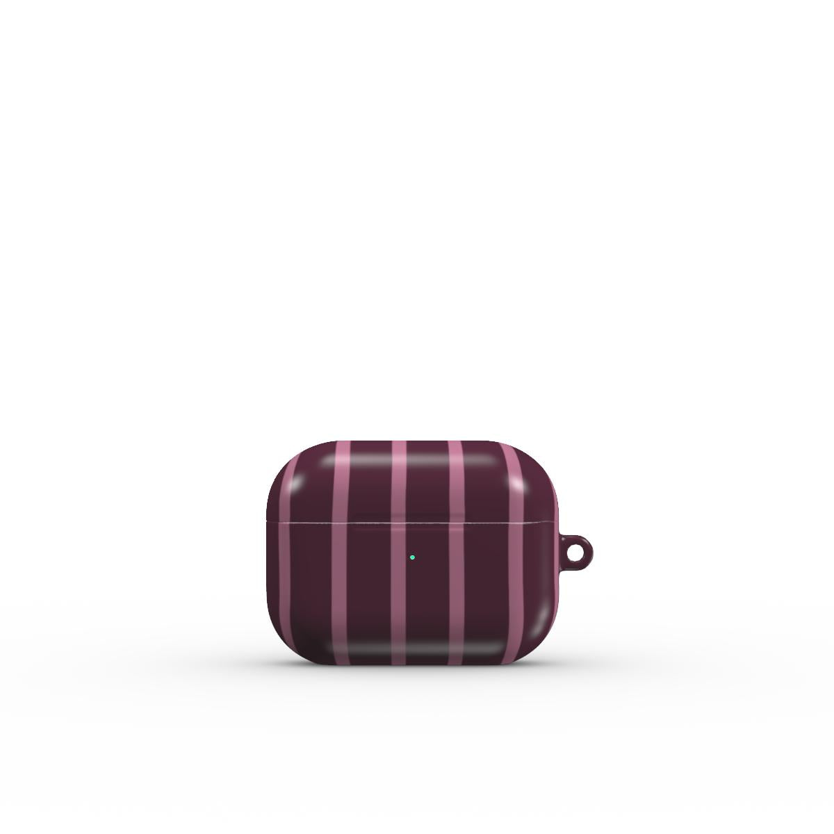 Mamtom Purple Stripes Apple AirPods Tough Case, 3D product render