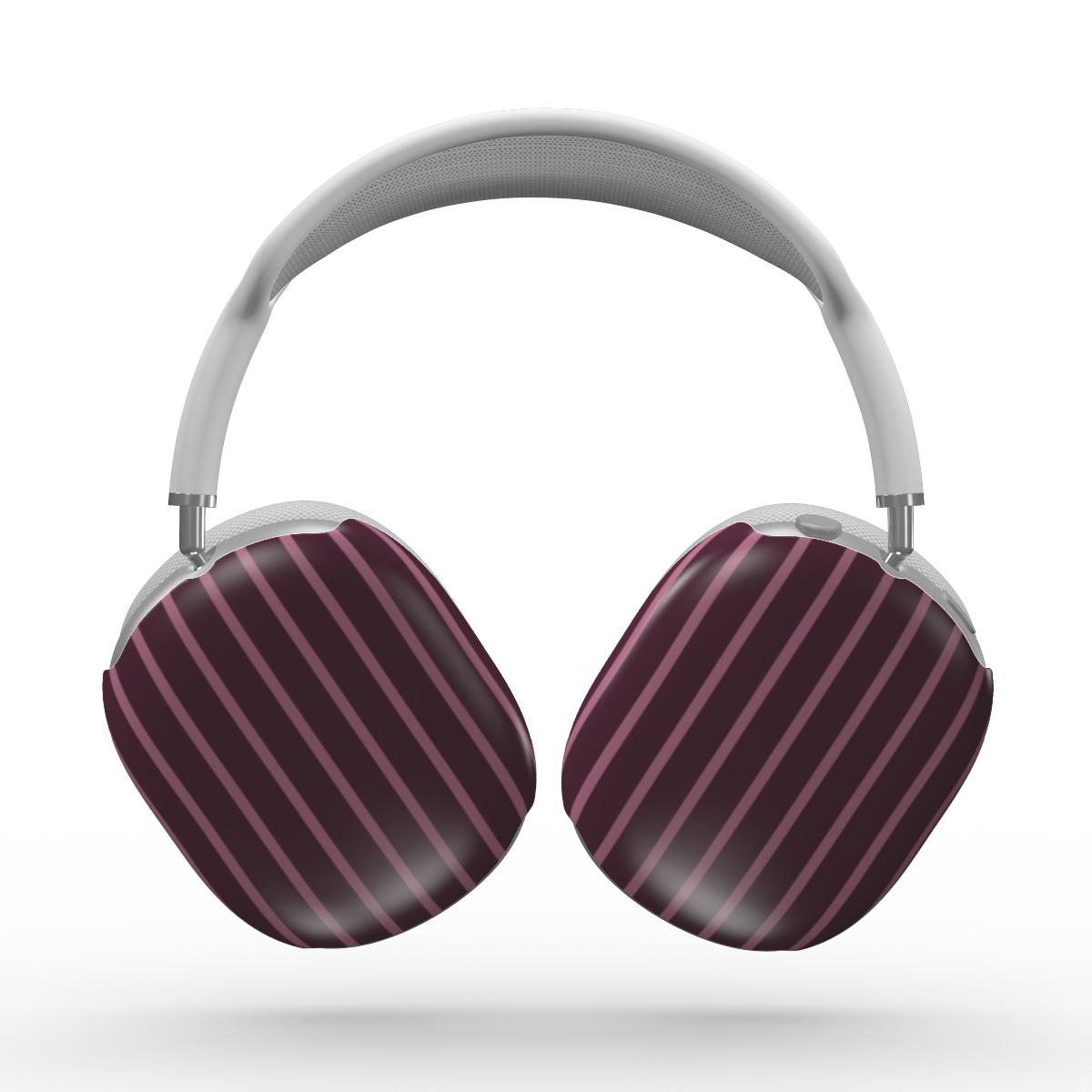 Mamtom Purple Stripes Apple AirPods Max Tough Case, 3D product render