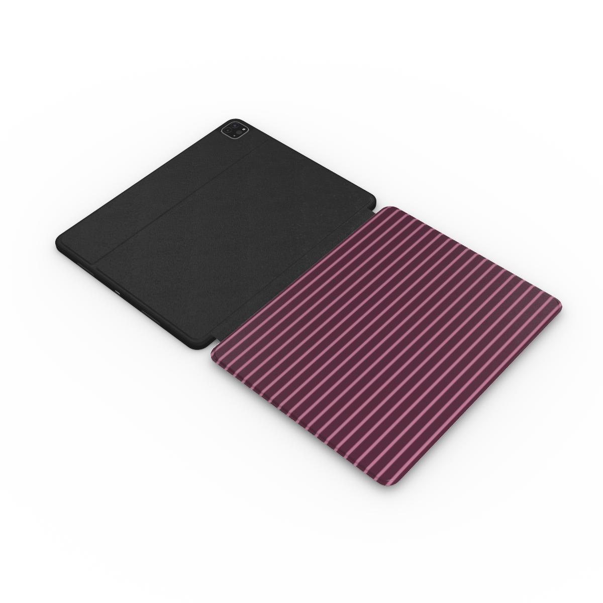Mamtom Purple Stripes Apple iPad Case, 3D product render