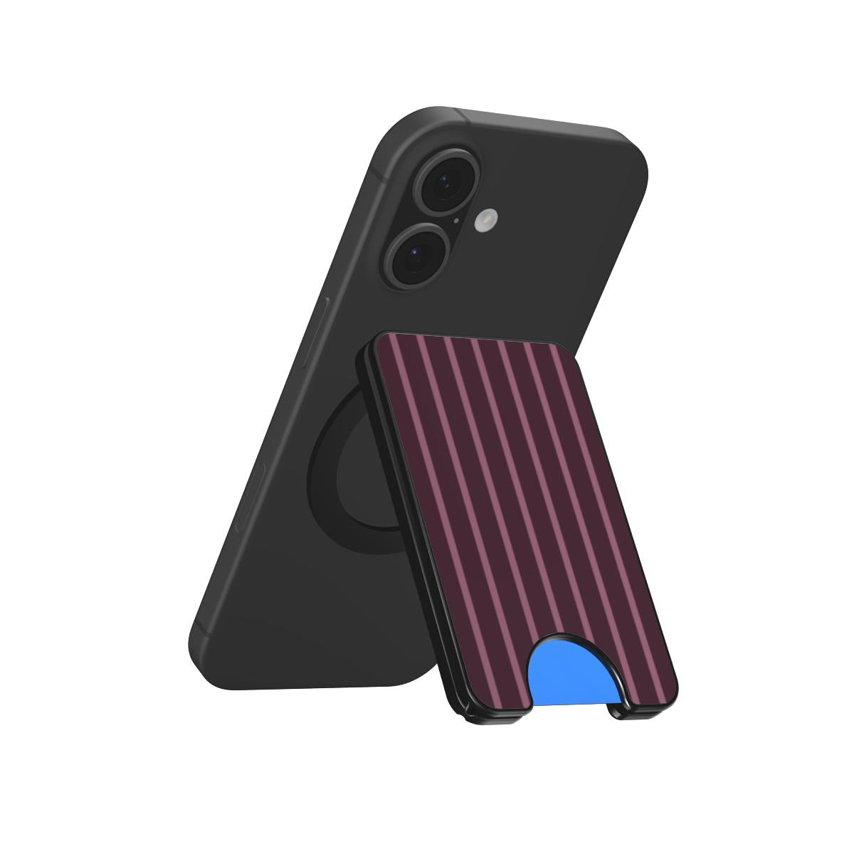 Mamtom Purple Stripes Magnetic Wallet, 3D product render