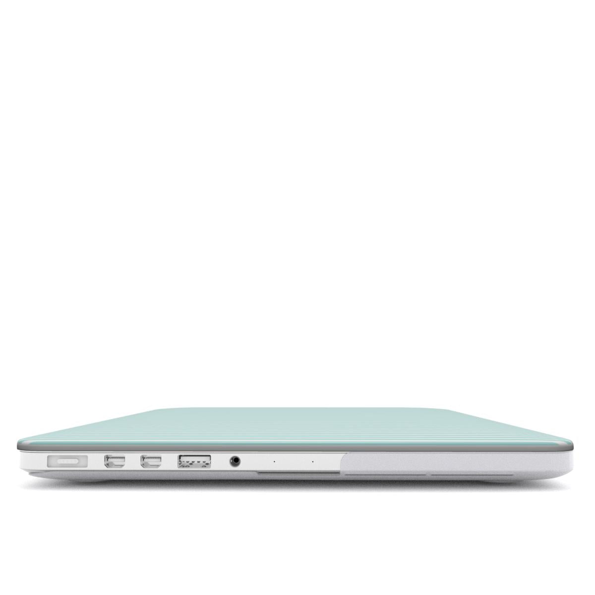 Mint Green Stripes MacBook Case, 3D product render